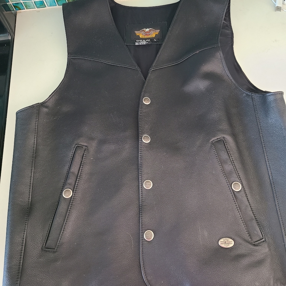 Harley Davidson leather vest